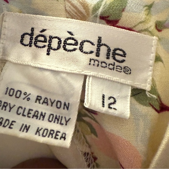 Vintage Depeche ModeChic Floral Maxi Dress in Cream and Pink - Picture 6 of 10